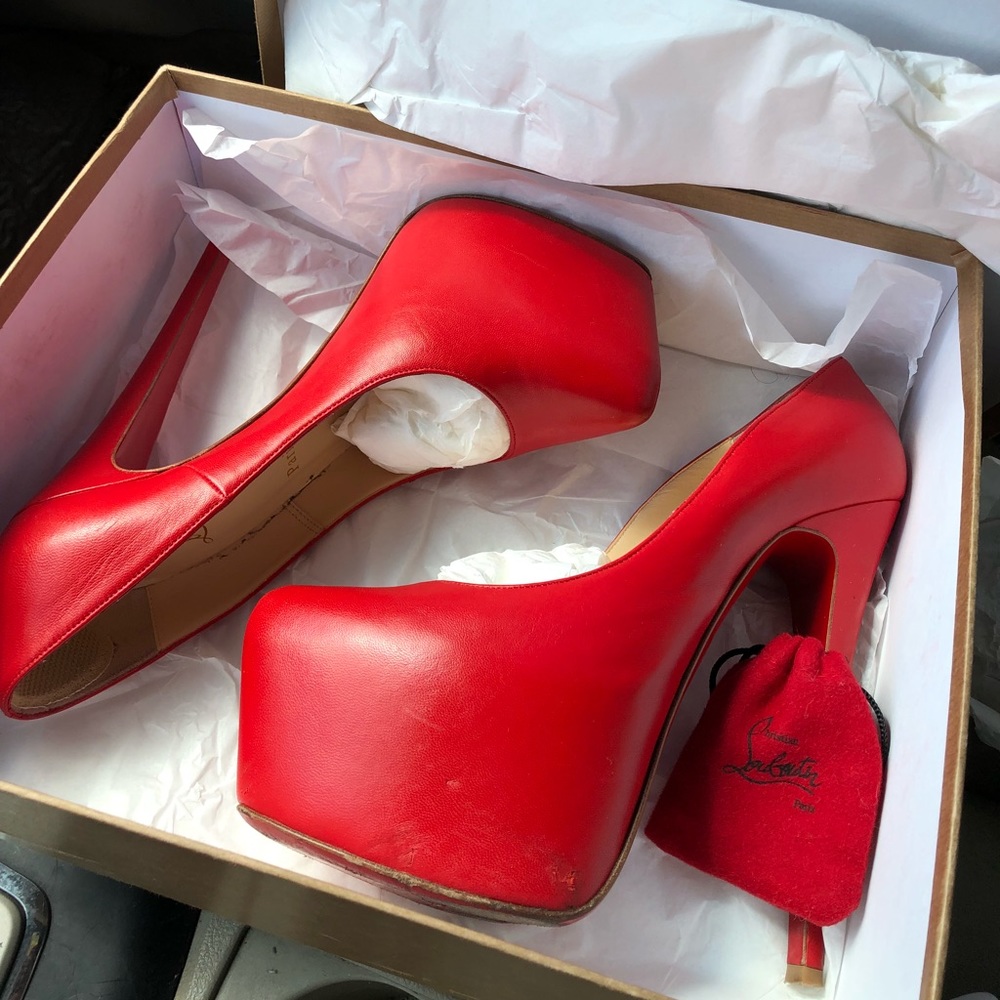 Christian Louboutin Red “Daffodile” 160mm Platform